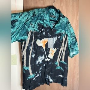 Tori Richard Hawaiian Dressy Camp Shirt, Men's XXL NWT palm tree Mai tai